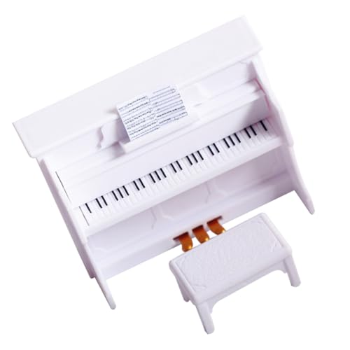 SOIMISS 1 Satz Mini-Klavier Gefälscht Klein Winziges Klavier Miniaturklavierspielzeug Puppenhaus Klavier Vorgeben, Klavier Zu Mini -Klavier Für Mini House Weiß Plastik von SOIMISS