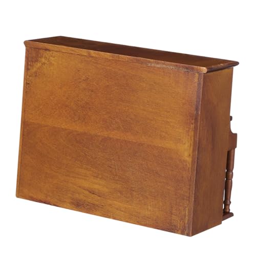 SOIMISS 1 Satz Mini Klavier und Hocker für Puppenhaus Holzmodell Möbelstück mit Realistischer Detailverarbeitung Miniaturaccessoires für DIY Puppenstuben und Mikrolandschaften Walnussfarbe von SOIMISS