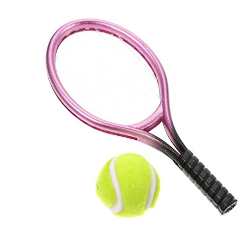 SOIMISS 1 Satz Mini-Tennisschläger- Mini -Tennisschläger Mini-Haustennis Mini Tennis Racuqet Mini -Tennismodell Miniatur -Tennis Raquet Mini Tennis Raquet Plastik Rosa von SOIMISS