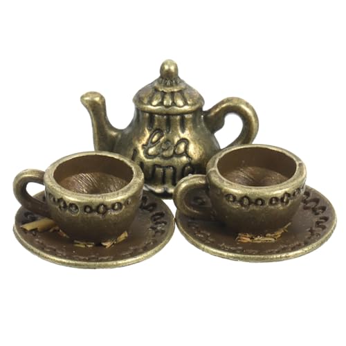 SOIMISS 1 Satz Miniatur Teekannen Set aus Dekorative Mini und Tasse für Puppenhäuser Retro Design Antikfarbe Kompakt und für Ihre Küche SOIMISS 1 Satz Miniatur Teekannen Set aus Dekorative Mini und Tasse für Puppenhäuser Retro Design Antikfarbe Kompakt und für Ihre Küche von SOIMISS