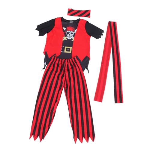SOIMISS 1 Satz Piratenkostüm für Teiliges Outfit für Halloween Rollenspiele Bequemes Material Atmungsaktiv für Schulaufführungen Feiern von SOIMISS