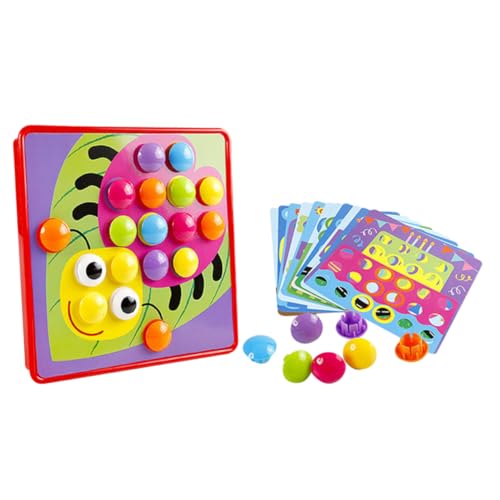 SOIMISS Selbstgemacht Pilz Nagel Puzzle Satz für Kinder Pädagogisches Pegboard Spielzeug zur Feinmotorik und Kreativität Lernspielzeug für Vorschulkinder mit 10 Bildern und Tablett SOIMISS Selbstgemacht Pilz Nagel Puzzle Satz für Kinder Pädagogisches Pegboard Spielzeug zur Feinmotorik und Kreativität Lernspielzeug für Vorschulkinder mit 10 Bildern und Tablett von SOIMISS