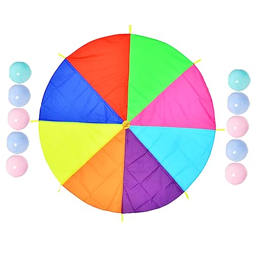 SOIMISS 1 Satz Regenbogen Fallschirmspielzeug Outdoor für Kooperative Spiele und Bewegung für Gartenpartys und Schulaktivitäten Fördert und Fitness Zufällige Farbe Zufällige Farbe von SOIMISS
