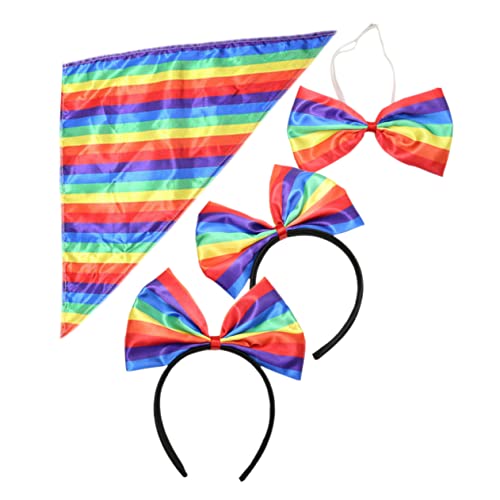 SOIMISS 1 Satz Regenbogen-Stirnband Stolz Dekorationen dekoratives Haarband quadratisches Stirnband Schweißbänder Stirnband Festival-Haarband Haarzubehör Festival-Stirnbänder Satin von SOIMISS