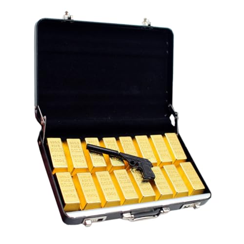 SOIMISS 1 Satz Simulierter Koffer Mini Für Klein Puppe Gepäck Golden Dekoration Schreibtischschmuck Ladenvitrinendekor Aus -Desktop-Ornamente Harz von SOIMISS