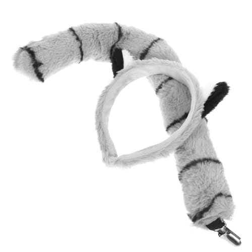 SOIMISS 1 Satz Tierbekleidungszubehör Cosplay-Zubehör Plüsch Tierkostüm-Party-Cosplay Fasching Accessoires Tierverkleidung für Cosplay- Tieres Ohrhaarband Stoff Light Grey von SOIMISS
