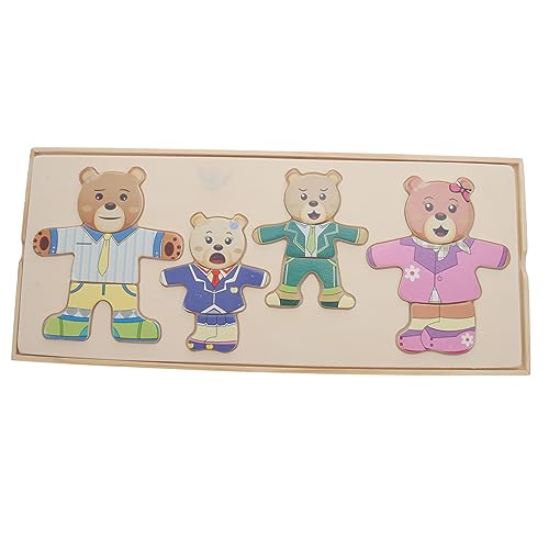 SOIMISS 1 Satz Tierwechsel Holzpuzzle für Lernspielzeug mit Abnehmbaren Kleidungsstücken für Bären Fördert Kreativität und Feinmotorik für Jungen und Mädchen Ab Jahren SOIMISS 1 Satz Tierwechsel Holzpuzzle für Lernspielzeug mit Abnehmbaren Kleidungsstücken für Bären Fördert Kreativität und Feinmotorik für Jungen und Mädchen Ab Jahren von SOIMISS