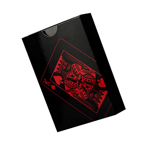 SOIMISS 1 Satz Wasserfeste PVC Spielkarten Set Kreative Wiederverwendbare Pokerkarten mit Box Rot für Familie und Freunde für Kartenspiele Drinnen und Draußen von SOIMISS