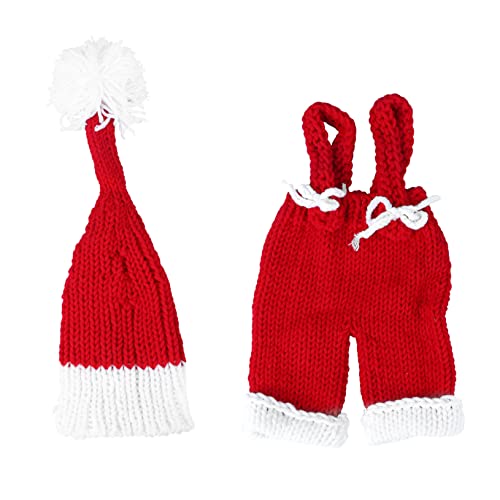 SOIMISS Weihnachtsfotografie-set Für Neugeborene Baby-weihnachtsmann-outfit Handgefertigt Aus Baumwolle Stricken Festliches Baby-weihnachtsmannkostüm 0–1 Jahre Alt Rot SOIMISS Weihnachtsfotografie-set Für Neugeborene Baby-weihnachtsmann-outfit Handgefertigt Aus Baumwolle Stricken Festliches Baby-weihnachtsmannkostüm 0–1 Jahre Alt Rot von SOIMISS