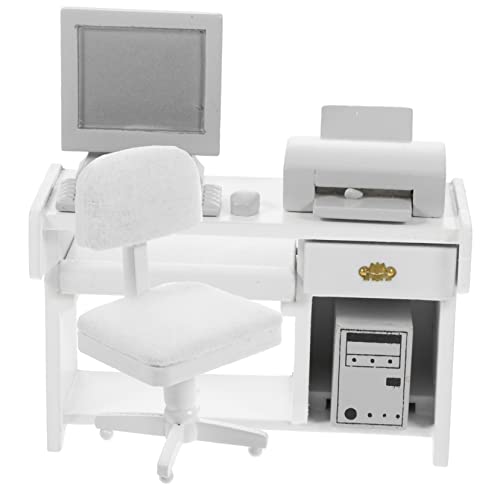 SOIMISS 1 Satz Weißer Tisch- Und Stuhlmodell Mini-pc Puppenhaus-miniaturen Mini-büroschreibtisch Zum Basteln Mini-Ornamente Zum Basteln Mini-Schreibtisch Für Bürominiaturen Holz SOIMISS 1 Satz Weißer Tisch- Und Stuhlmodell Mini-pc Puppenhaus-miniaturen Mini-büroschreibtisch Zum Basteln Mini-Ornamente Zum Basteln Mini-Schreibtisch Für Bürominiaturen Holz von SOIMISS