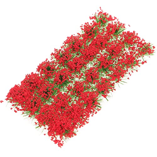 SOIMISS 1 Schachtel sandtisch DIY Material Wohnkultur Mini-Modellbäume Pflanzen drinnen klein Märchengarten kunstpflanze kunstplflanze Simulationsanlage Simulation Rasen Plastik rot von SOIMISS