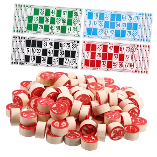 SOIMISS 1 Set Bingo Zahlen Schach Spiel Tragbare Bingo Spiele Russische Spiel Papier von SOIMISS