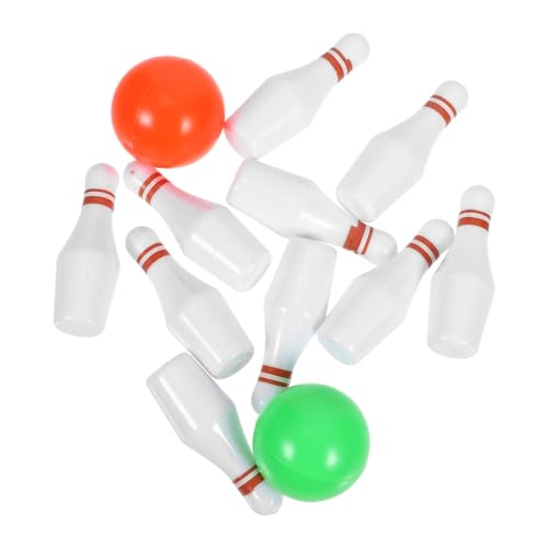 SOIMISS 1 Set Bowlingkugel Miniatur Bowling Rollenspiel Puppenhaus Mini Bowlingkugel Miniatur Mini Bowling Puppenhaus Bowling Puppenhaus Zubehör Weißer Kunststoff von SOIMISS