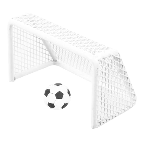SOIMISS 1 Set Fußballtor Fußball Puppenhaus Puppenhaus Miniatur Fußballtore Fußballnetz Mini Hauszubehör Puppe Mini Fußball Mini Sportball Statuen Kleine Bälle Kunststoff von SOIMISS