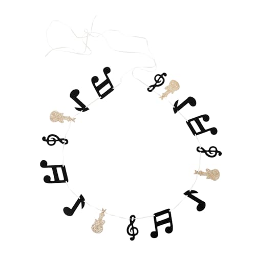 SOIMISS 1 Set Musik Party Dekorationen Musiknoten Musik Dekorationen Musik Themen Banner Musiknoten Banner Musik Party Banner Weihnachtsdekorationen Musik Hochzeits Party Banner von SOIMISS