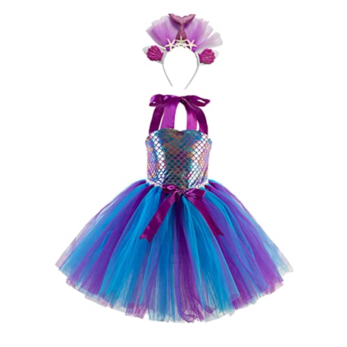 SOIMISS 1 Set ädchen Meerjungfrau Kleid Mit Tüll Rock Und Haarband Festliches Partykleid Für Hochzeitskleid Für ädchen 4 5 Jahre Elegantes Cosplay Kostü SOIMISS 1 Set ädchen Meerjungfrau Kleid Mit Tüll Rock Und Haarband Festliches Partykleid Für Hochzeitskleid Für ädchen 4 5 Jahre Elegantes Cosplay Kostü von SOIMISS