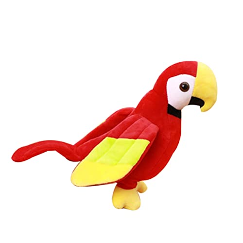 SOIMISS 1 Stück Buntes Papageienspielzeug Papagei-Statue Plüsch gefüllter Papagei Kuscheltier Animal Toys Tier Vogel Stofftier Kleiner ausgestopfter Papagei rot von SOIMISS