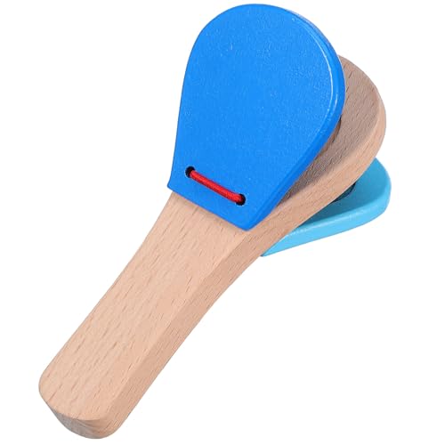 SOIMISS 1 Stück Handklappinstrument musikinstrumente Musical Instruments Schlaginstrument Fingerkastagnetten orff Instrument kastagnetten Instrumente für Kleinkinder Hölzern von SOIMISS