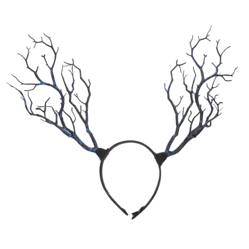 SOIMISS 1 Stück Hexenhorn -kopfschmuck Gotische Kopfbedeckung Halloween-kopfbedeckung Hexen-stirnband Halloween-kopfschmuck Halloween-hörner Halloween -zubehör Hexen Stirnbänder Blau Harz von SOIMISS