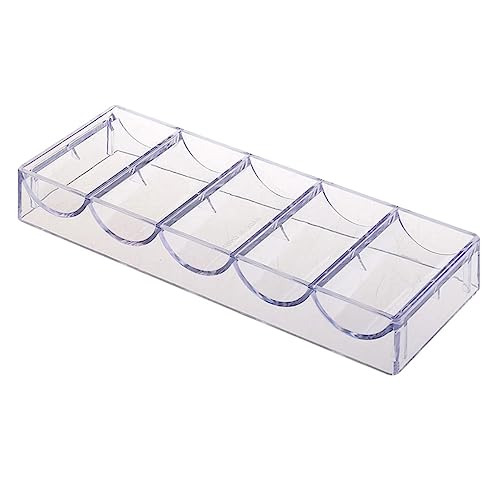 SOIMISS 1 Stück Kreative Chips Aufbewahrungsbox mit Fächern Transparente Poker Chips Container zur Organisierten Lagerung für Spieleabende und Partys Platzsparend und Langlebig von SOIMISS