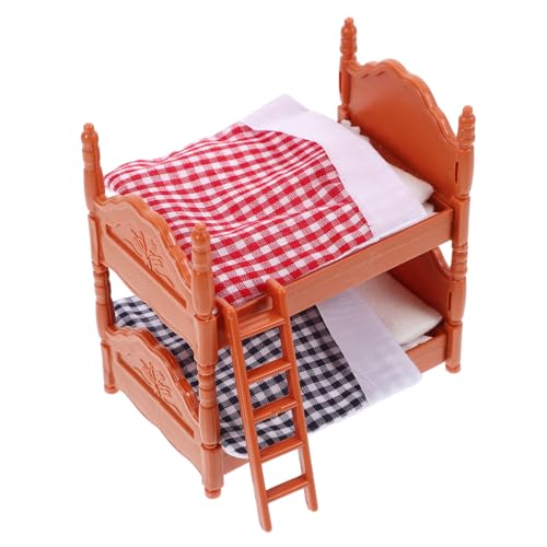 SOIMISS 1 Stück Mini Schlafzimmerbett Miniatur Etagenbetten Realistisch Junge Mädchen Puppe Zwillingsbett Familien Simulationsbett Moderne Kleine Mini Etagenbetten Mini von SOIMISS