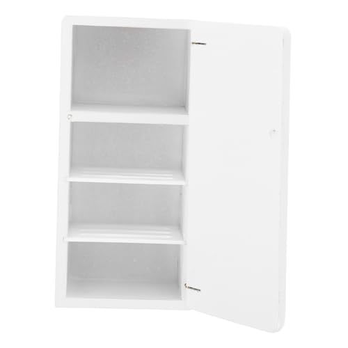 SOIMISS 1 Stück Mini-kühlschrank-Modell Miniaturmöbel Mini Haus Kühlschrank Weiß Hölzern von SOIMISS