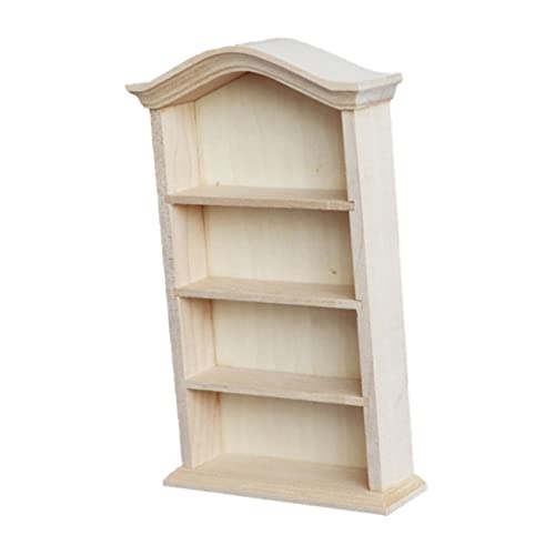SOIMISS 1 Stück Mini-möbelmodell Kleines Regal Gestell Mini-puppenhaus-zubehör Puppenhaus Unfertige Möbel Miniatur-bücherregale Miniaturmöbel Miniatur-möbelregale Mini-Regal Hölzern Yellow von SOIMISS