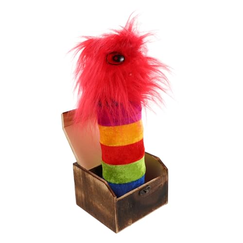SOIMISS 1 Stück Schachtel Flash Horror Toys Streich Jack Überraschungen Gesicht Gruselige Lustig Scherzartikel-Boxen Überraschungs-schreckenskästen Halloween Rot Hölzern von SOIMISS
