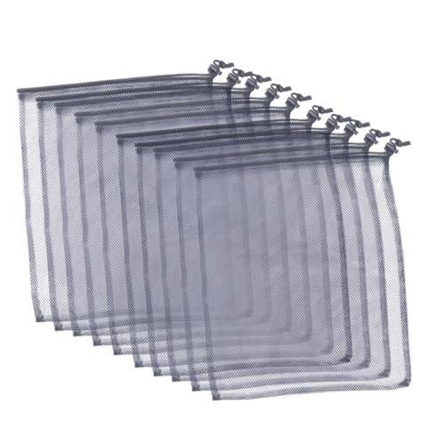 SOIMISS 10 Stk Teiliges Mesh Netz Aufbewahrungsbeutel Tragbar Atmungsaktiv für Badprodukte Shampoo Duschgel Seife Geeignet für Schwimmbad Reisen Camping Schwarz von SOIMISS