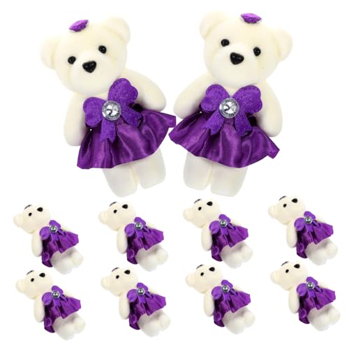 SOIMISS 10 Stück Blumenstrauß dekorative Bärenpuppe Nettes ausgestopftes Tier Minibär für Hochzeitsdekorationen bequemer Kuschelbär Kuscheltiere Bär Valentinstag Schaum Violett SOIMISS 10 Stück Blumenstrauß dekorative Bärenpuppe Nettes ausgestopftes Tier Minibär für Hochzeitsdekorationen bequemer Kuschelbär Kuscheltiere Bär Valentinstag Schaum Violett von SOIMISS