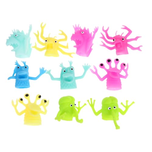 SOIMISS 10 Stück Halloween Fingerpuppen Fingerpuppen Fingerspielzeug Alien Kreatur Finger Rollenspiel Charakter Fingerpuppe Fingerpuppen Für Fingerkreatur von SOIMISS