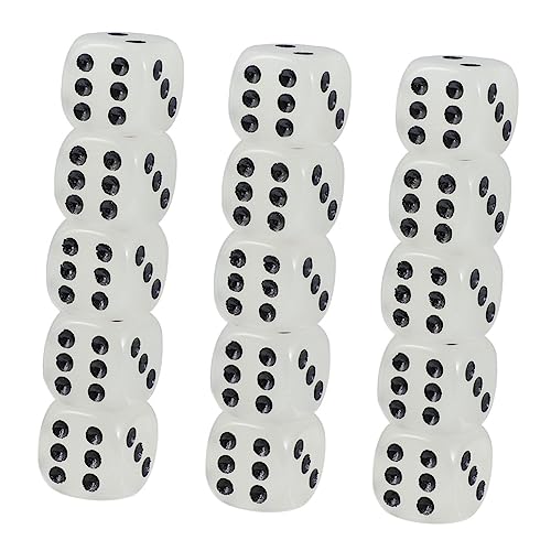 SOIMISS 10 Stück Leuchtende farbwürfel Colour Cube Rolling dice spielwürfel spielewürfel dice Set Spielzubehör Unterhaltungswürfel Zubehör für Brettspiele Kneipenwürfel Acryl Black von SOIMISS