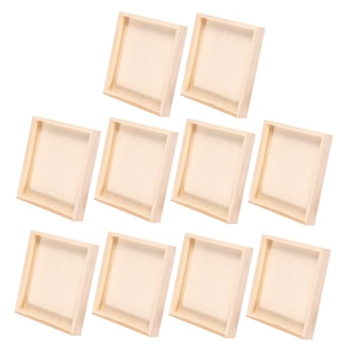 SOIMISS 10 Stück Puzzle-Block-holztablett, Unlackiertes Holz-serviertablett, 3D-Puzzle-Spielzeug-Organizer SOIMISS 10 Stück Puzzle-Block-holztablett, Unlackiertes Holz-serviertablett, 3D-Puzzle-Spielzeug-Organizer von SOIMISS