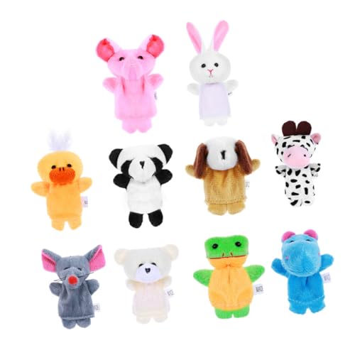 SOIMISS 10 Stück Teiliges Fingerpuppen Weichem Niedliche Tierfiguren für Sichere Plüsch handpuppen zum Geschichtenerzählen als Geburtstags mitgebsel für Kleine Mädchen und Kleinkinder von SOIMISS