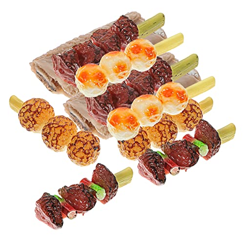 SOIMISS 10 Stück Teiliges Grillspielzeug für Imitation von Grillspießen für Kreative Rollenspiele Lebensechte Deko für Küche und Garten Zubehör für Kreative Spielideen von SOIMISS