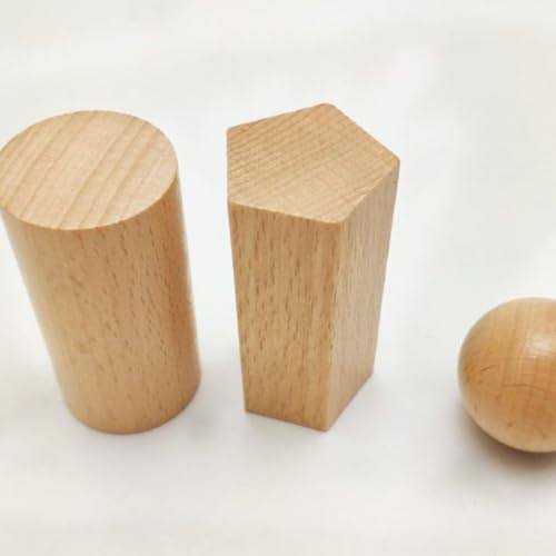 SOIMISS 10 Stück Teiliges Holzbausteine Lernspielzeug für Geometrische Formen Kognitive Bildungsbausteine Fördert Kreativität und Räumliches Denken Leicht und Tragbar für Frühe Bildung von SOIMISS