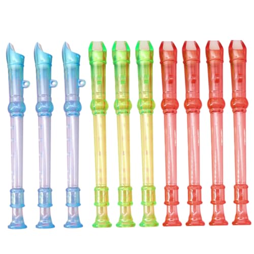 SOIMISS 10 Stück Teiliges Kinderklarinetten Mini Klarinetten aus Robustem Kunststoff Einfache Handhabung Schöner Transparent Frühe Musikerziehung Lerninstrument für Zufällige Farbe von SOIMISS