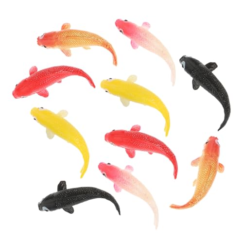 SOIMISS 10 Stück Teiliges Künstliche Goldfisch Dekoration für Aquarium Realistische Plastikfische für Fischtank für Terrarien und Bürodekoration und Langlebig von SOIMISS