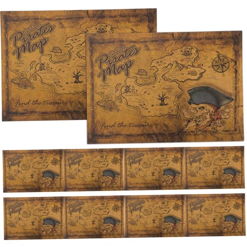 SOIMISS 10 Stück Teiliges Schatzkarten aus Kraftpapier Vintage Piraten Schatzplan für Leicht Tragbar Spiel und Party Accessoire für Piraten Mottofeste und Schatzsuchen SOIMISS 10 Stück Teiliges Schatzkarten aus Kraftpapier Vintage Piraten Schatzplan für Leicht Tragbar Spiel und Party Accessoire für Piraten Mottofeste und Schatzsuchen von SOIMISS