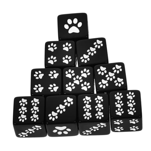 SOIMISS 10 Stück Teiliges Schwarze Resin Würfel mit Niedlichem Bärenpfoten Kleine Spielwürfel für Brettspiele Party Zubehör Langlebige und Tragbare Spielwürfel für Unterricht und Freizeit SOIMISS 10 Stück Teiliges Schwarze Resin Würfel mit Niedlichem Bärenpfoten Kleine Spielwürfel für Brettspiele Party Zubehör Langlebige und Tragbare Spielwürfel für Unterricht und Freizeit von SOIMISS
