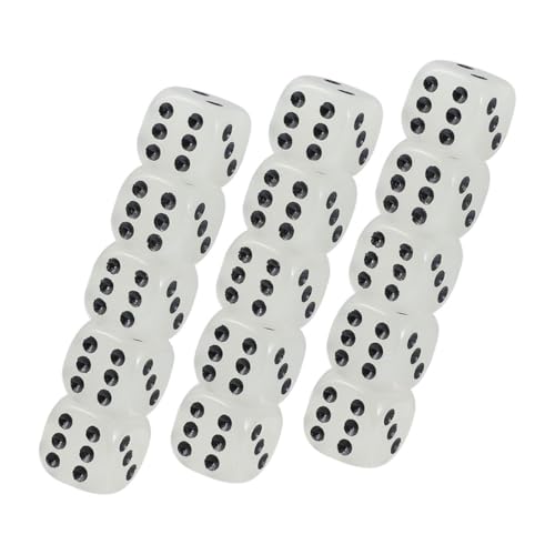 SOIMISS 10 Stück Teiliges Würfel mit Abgerundeten Ecken und Leuchtenden Schwarzen Punkten Sechseitige Party Spielwürfel für Familien und Bar Spiele SOIMISS 10 Stück Teiliges Würfel mit Abgerundeten Ecken und Leuchtenden Schwarzen Punkten Sechseitige Party Spielwürfel für Familien und Bar Spiele von SOIMISS