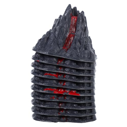 SOIMISS 10 Stück Vulkan Lava Vulkan Geburtstag Künstlich Simuliertes Vulkanmodell Szenenform Simulation Vulkanlandschaft Schmuck Vulkanmodelle Vulkanausbruchsmodell von SOIMISS