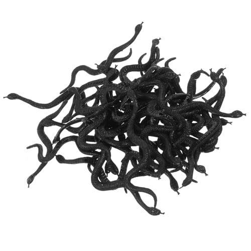 SOIMISS 100 Stück Mini Simulation Schlangen Gruselige Schlangen für Halloween und Streiche Requisiten für Partys und Aprilscherze Sicher für Robustem von SOIMISS