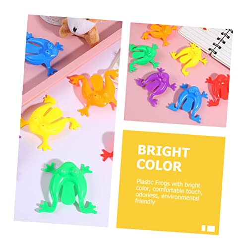 SOIMISS 100 Stück Teiliges Bunte Kunststoff Springfrösche Kompakt Sicher und Glatt als Partygeschenke Mitgebsel Kindergeburtstag und Lernspielzeug für Familien von SOIMISS