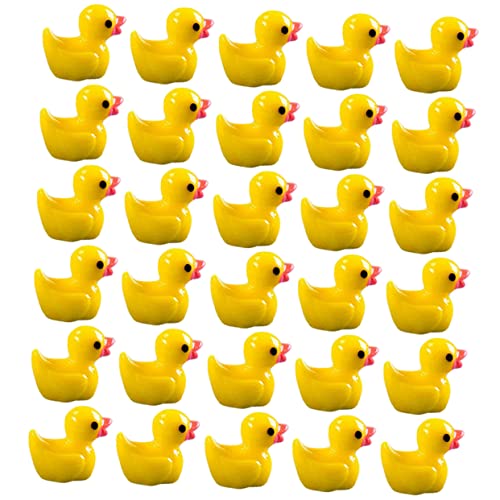 SOIMISS 100 Stück Teiliges Resin Miniaturenten Gelbe Kleine Figuren für Garten und Tischdekoration Langlebige Harzfiguren Multifunktionale Miniatur Deko für Innen und Außenbereich von SOIMISS