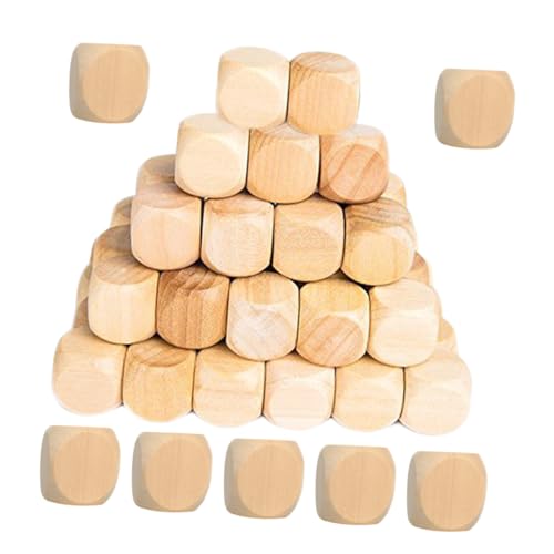 SOIMISS 100 Stück Unlackierte Seitige Würfel mit Abgerundeten Ecken für DIY Bastelprojekte Brettspiele und Partybedarf SOIMISS 100 Stück Unlackierte Seitige Würfel mit Abgerundeten Ecken für DIY Bastelprojekte Brettspiele und Partybedarf von SOIMISS