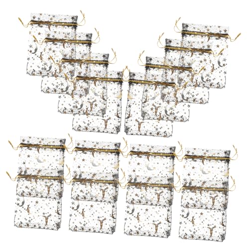 SOIMISS 100 Stück Xingyue-beutel Mit Kordelzug Geschenktüten Ohrringe Taschen Bevorzugen Sie Taschen Kordelzug Durchsichtige Schmuckbeutel Mesh-schmuckbeutel Minitaschen Organza Black von SOIMISS