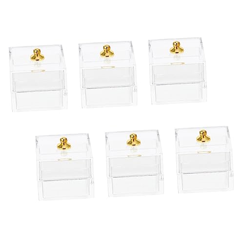 SOIMISS 10Er-Box Mini -Simulations -Display -Box Orament für kinderspielzeug Puppenhaus-Süßigkeitsbehälter durchsichtige Aufbewahrungsboxen mit Deckel Behälter für Bonbons SOIMISS 10Er-Box Mini -Simulations -Display -Box Orament für kinderspielzeug Puppenhaus-Süßigkeitsbehälter durchsichtige Aufbewahrungsboxen mit Deckel Behälter für Bonbons von SOIMISS