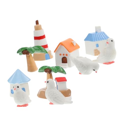 SOIMISS 10Stücke Miniatur Strand Dekorationen DIY Mikro Landschaftsornamente Kleine Statuen für Wohnkultur Gemischter Stil Deko für und Miniaturlandschaften von SOIMISS