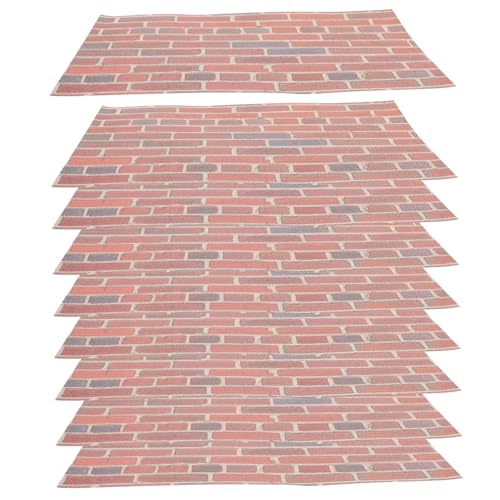 SOIMISS 12 Blatt Maßstab Puppenhaus Tapeten- Selbstklebende Ziegelmauer Wandverkleidung in Backsteinfarbe Leichte Zuschneidbare Miniaturwandgestaltung für DIY Puppenhaus Innenräume SOIMISS 12 Blatt Maßstab Puppenhaus Tapeten- Selbstklebende Ziegelmauer Wandverkleidung in Backsteinfarbe Leichte Zuschneidbare Miniaturwandgestaltung für DIY Puppenhaus Innenräume von SOIMISS